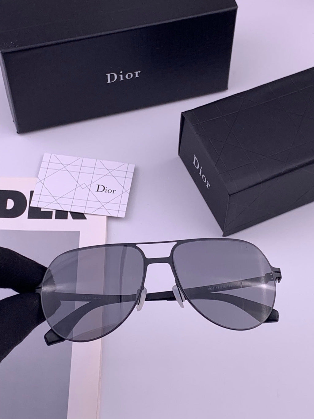 Dior 2503 Oversized Orange Lens Sunglasses for Men & Women - 382357