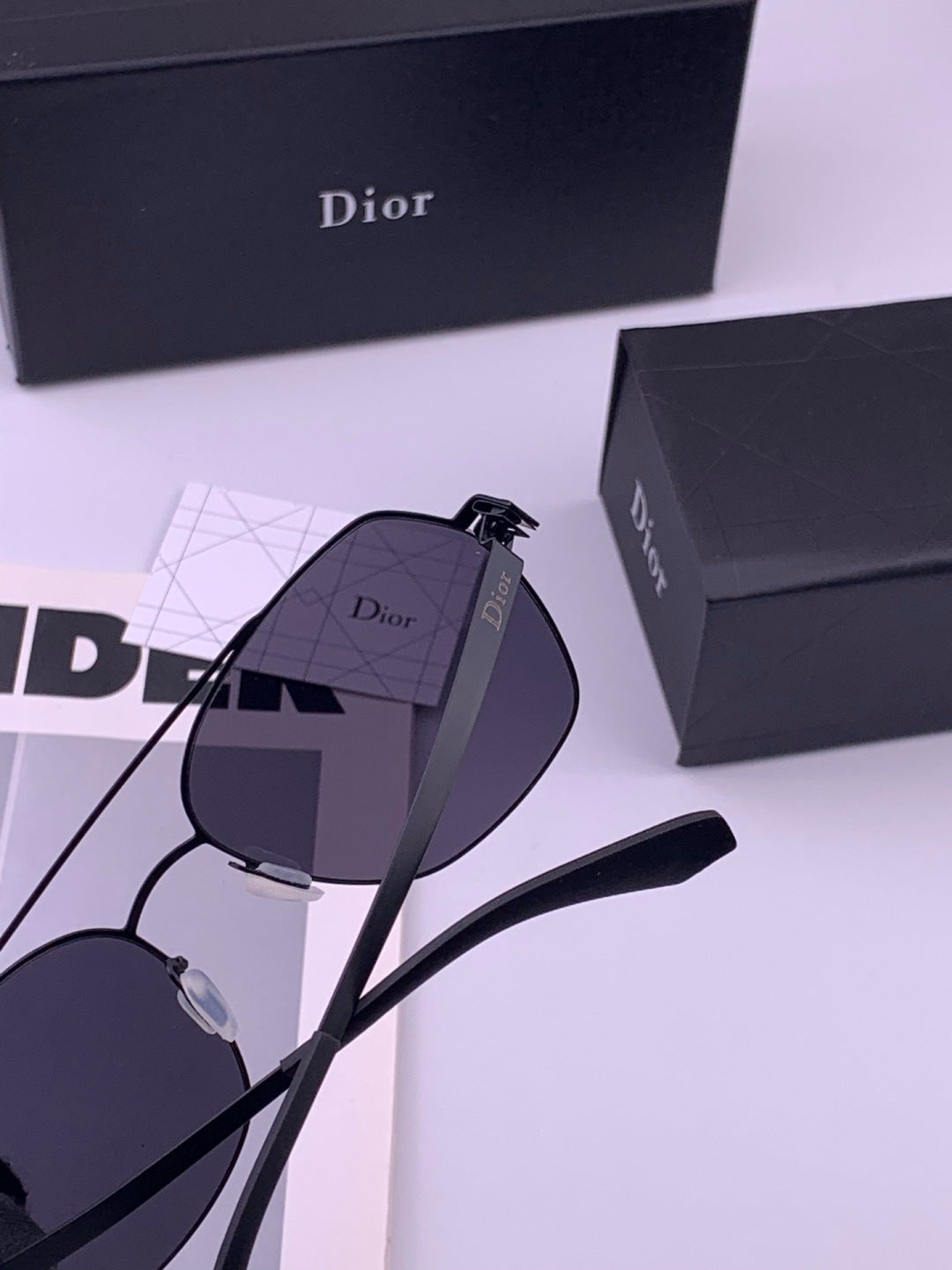 Dior Oversized Orange Lens Sunglasses for Men & Women - 382358 - detail image 4