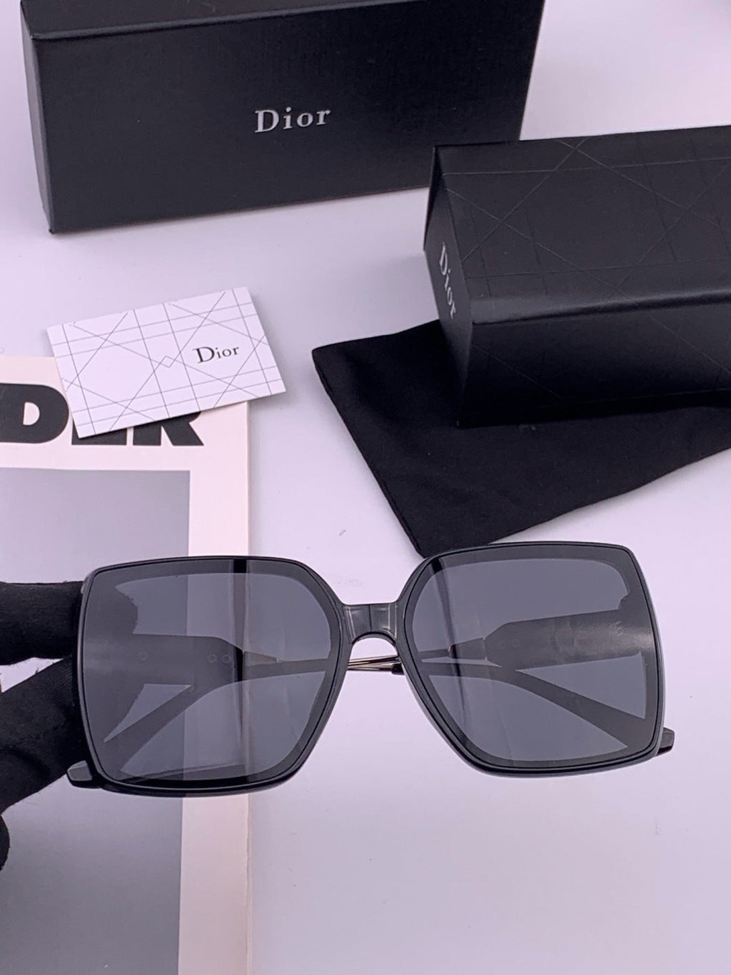 Dior CD6305 Polarized Square Gold Lens Sunglasses for Women - 382415