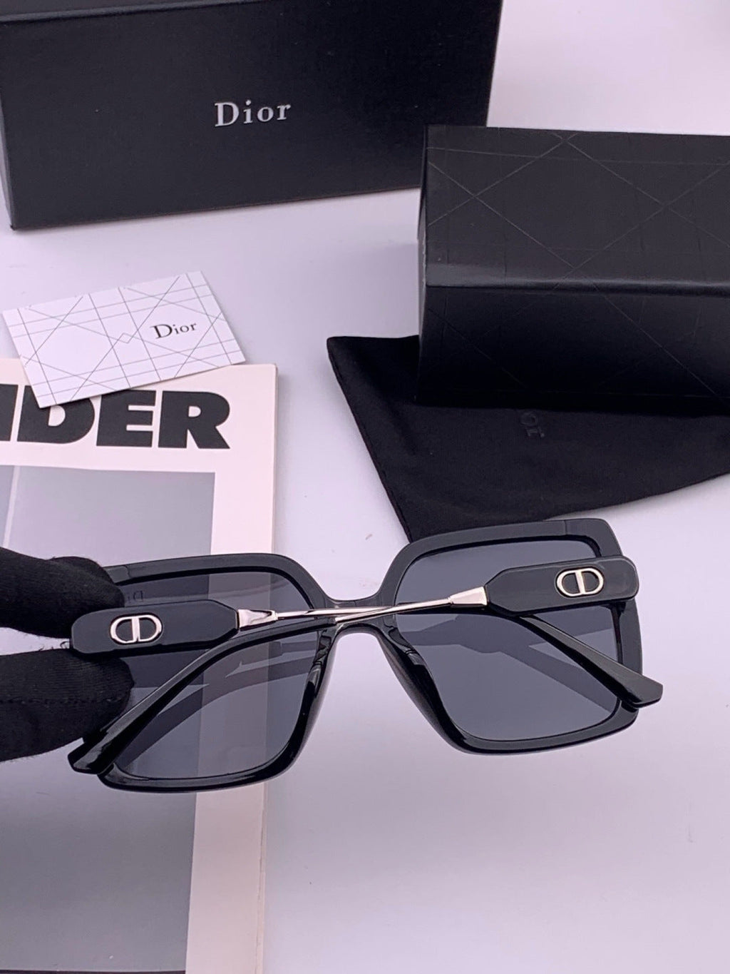 Dior CD6305 Polarized Square Gold Lens Sunglasses for Women - 382415 - detail image 4