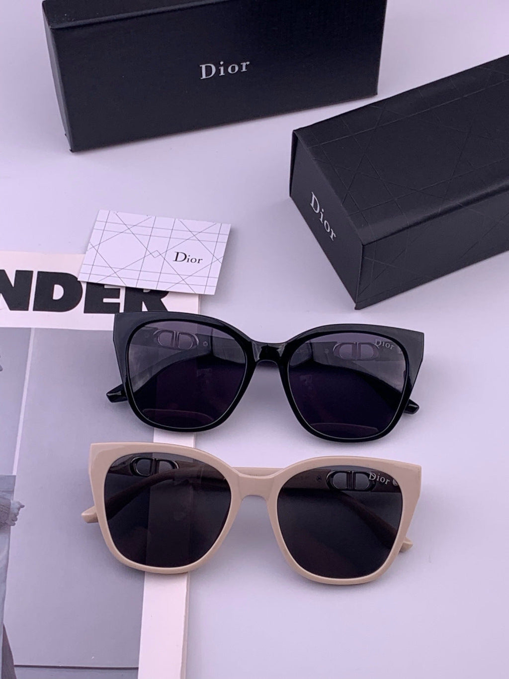 Dior CD67711 Polarized Square Gray Lens Sunglasses for Women - 382417 - detail image 8