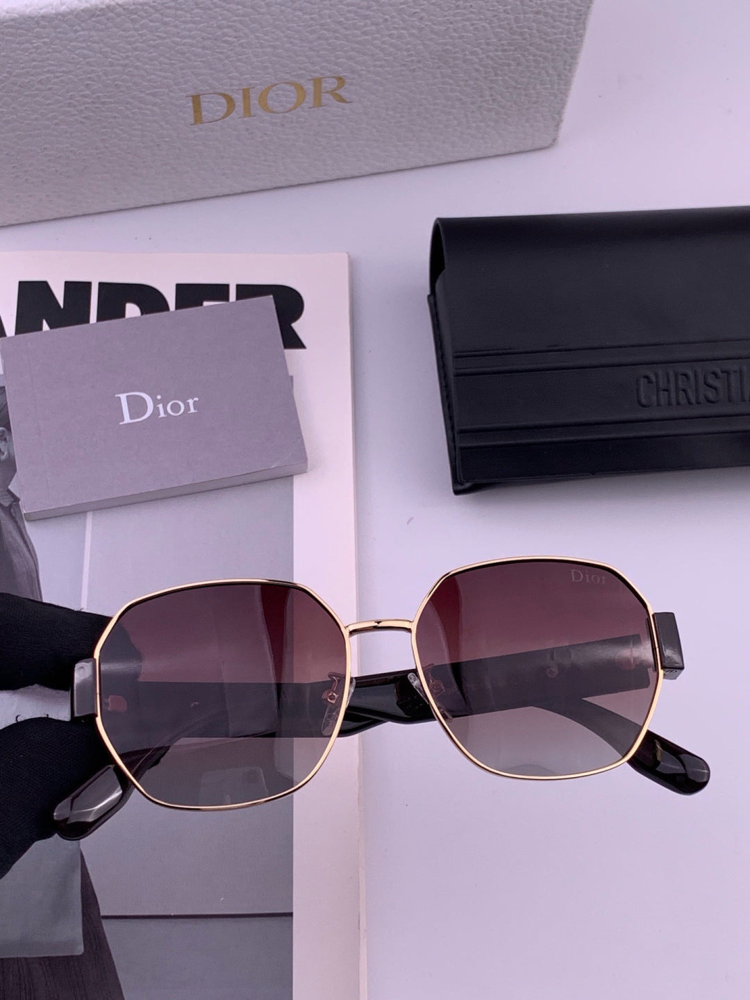 Dior CD9370 Round Black Lens Sunglasses for Women - 382412