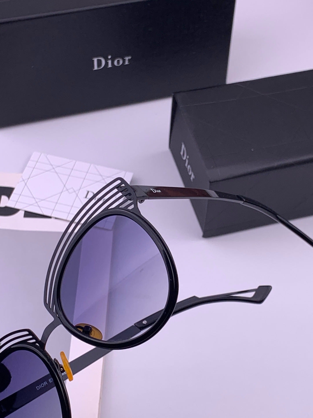 Dior CD11 Round Orange Lens Sunglasses for Women - 382447 - detail image 3