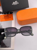 Hermès H3511 Polarized Square Gold Lens Sunglasses for Men & Women - 416518