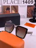 Hermès H1605 Square Black Lens Sunglasses for Men & Women - 433003