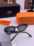 Hermès H3511 Polarized Square Black Lens Sunglasses for Men & Women - 433004