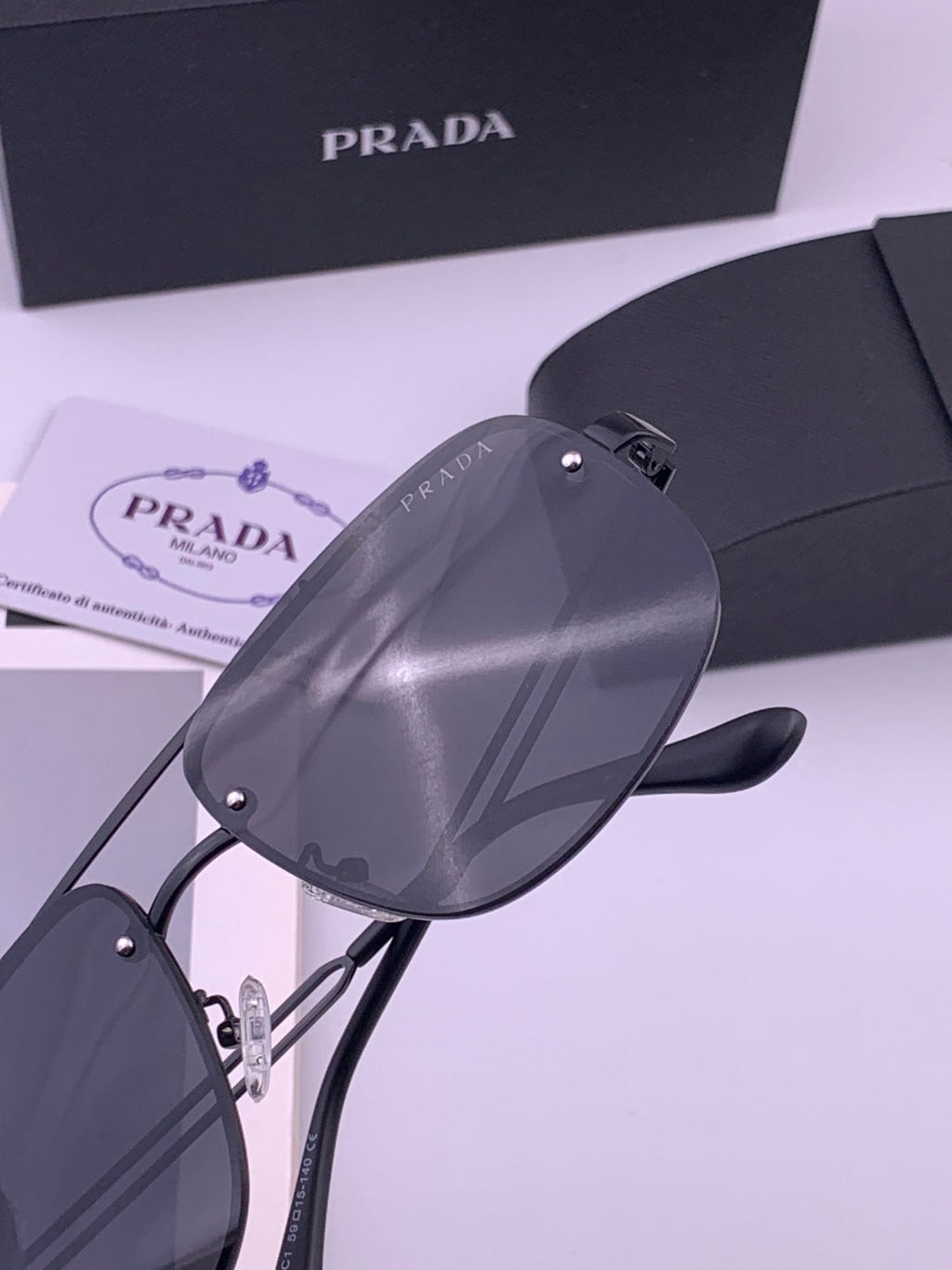 Prada P880665 Polarized Fashion Gray Lens Sunglasses for Men - 432100 - detail image 6