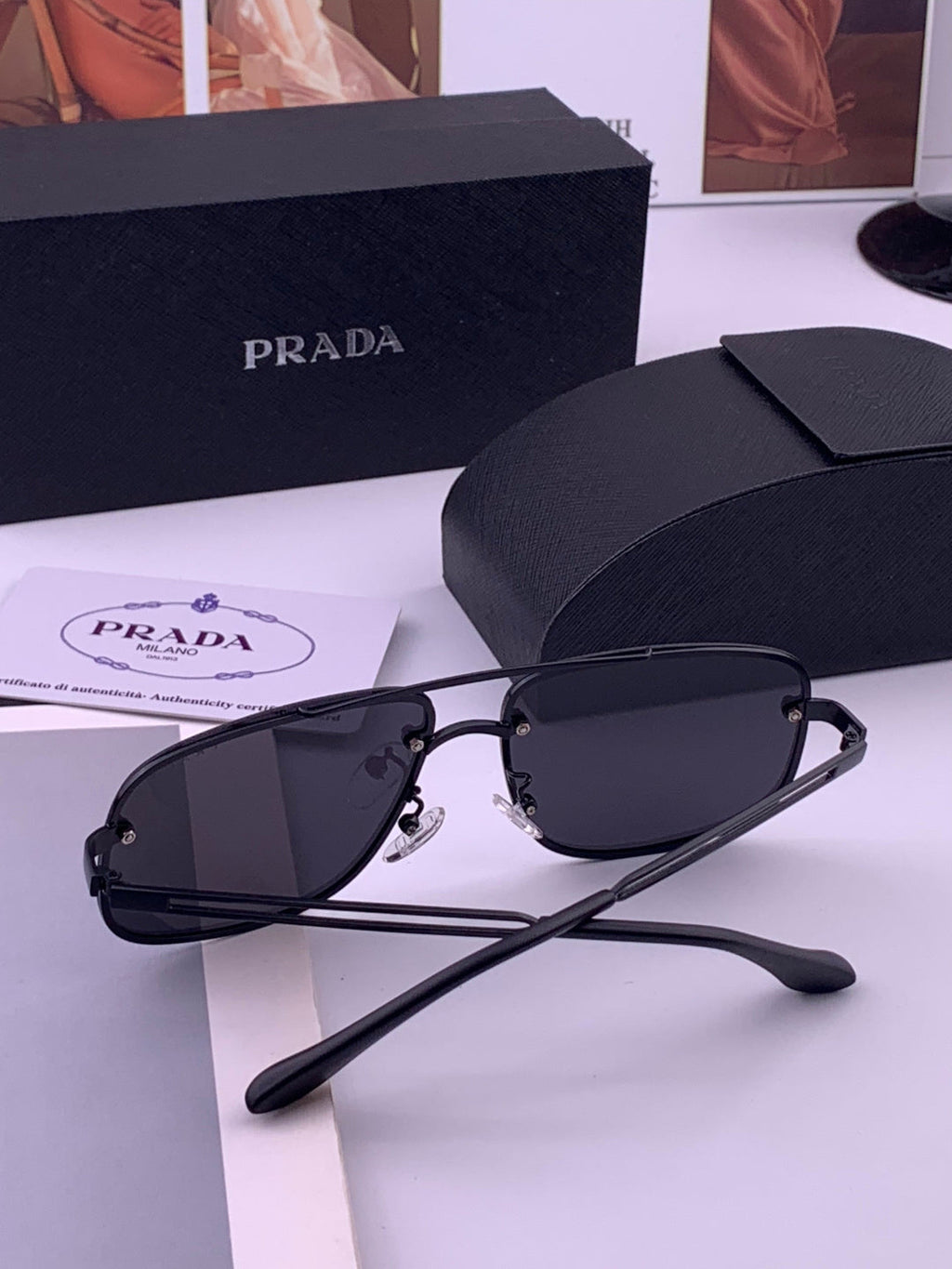 Prada P880665 Polarized Fashion Gray Lens Sunglasses for Men - 432100 - detail image 7