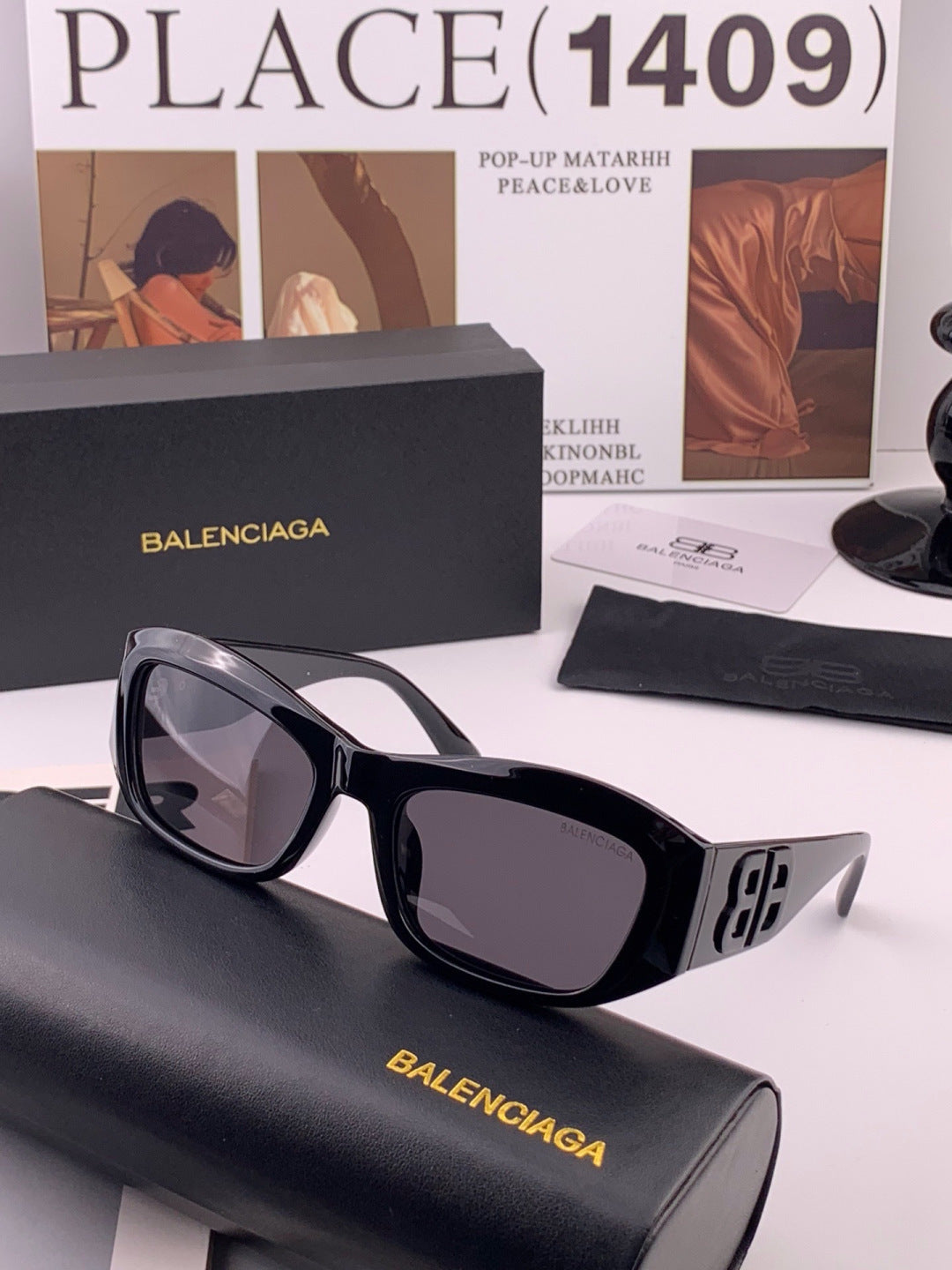 Balenciaga BL1992 Polarized Metal Fashion Pink Lens Sunglasses for Me - 432551 - detail image 6