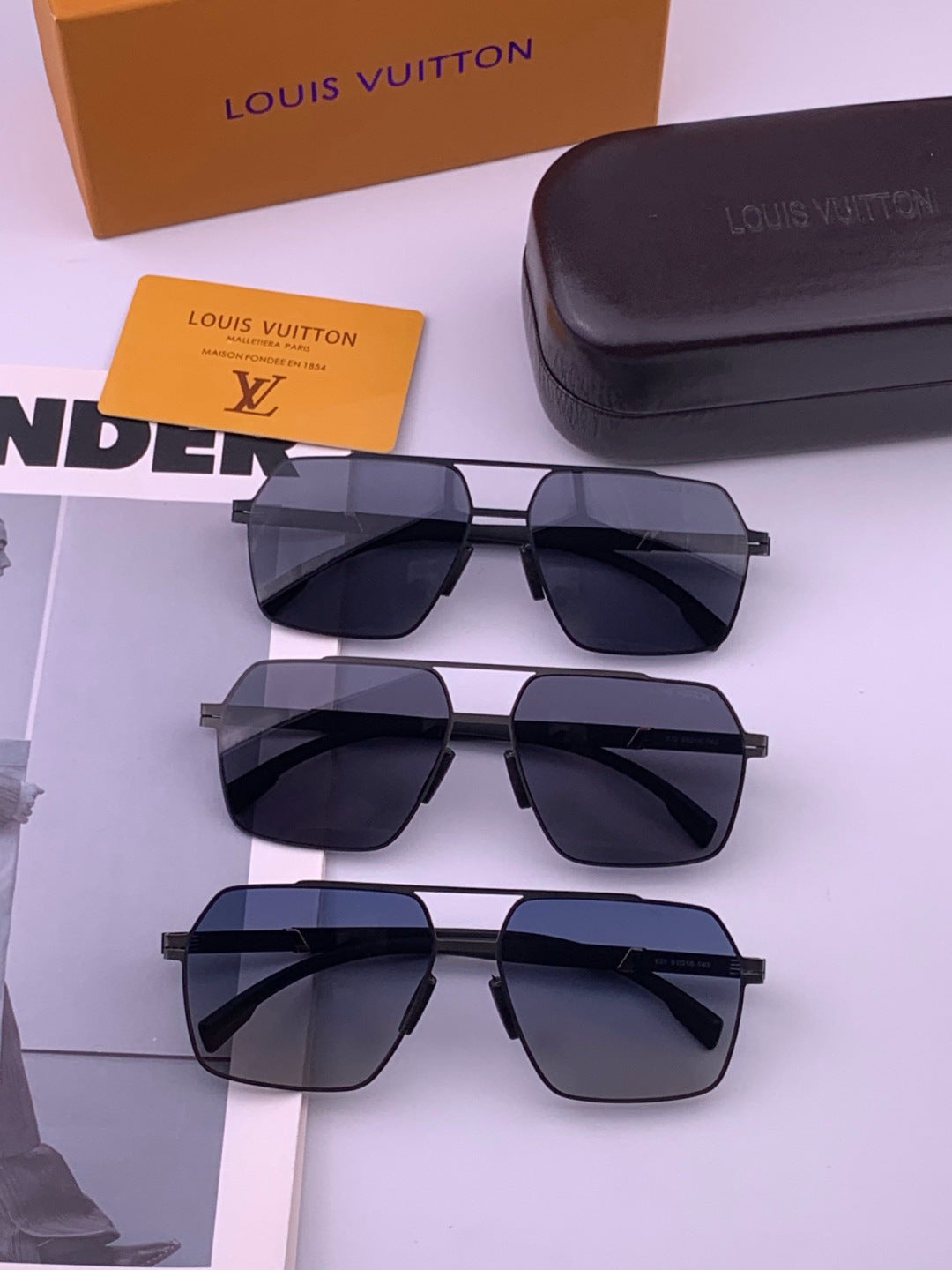 Louis Vuitton L313 Fashion Gold Lens Sunglasses for Men & Women - 431283 - detail image 7
