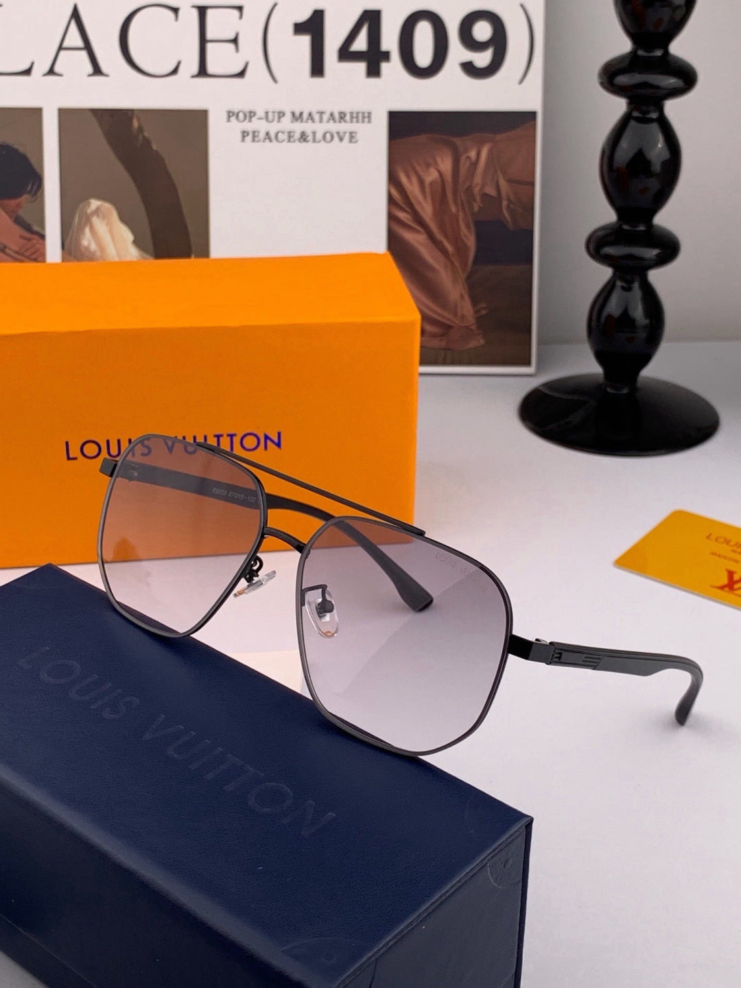 Louis Vuitton L88903 Polarized Aviator Gold Lens Sunglasses for Men - 448601 - detail image 2
