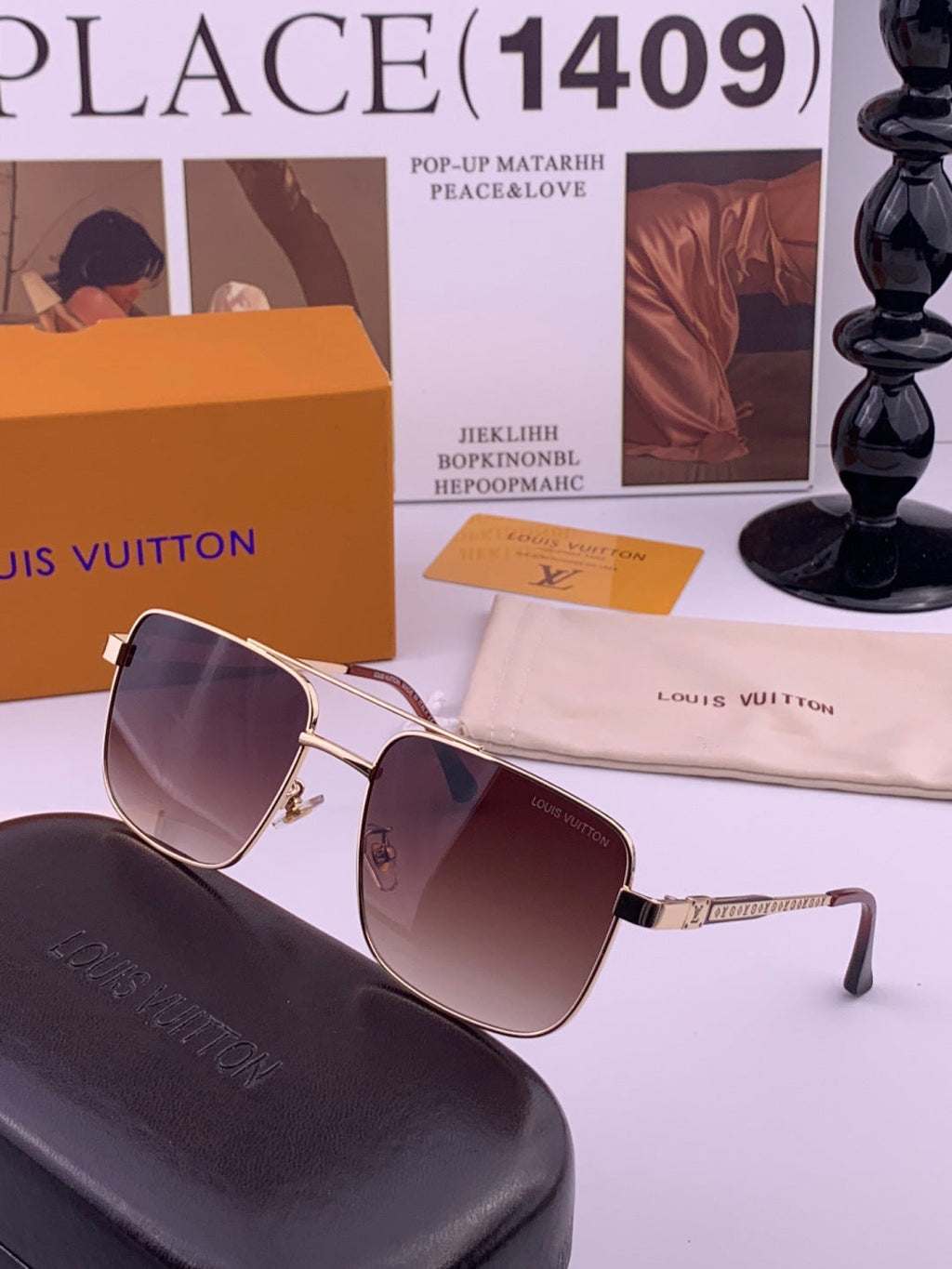 Louis Vuitton L3905 Aviator Gray Lens Sunglasses for Men & Women - 448599 - detail image 3
