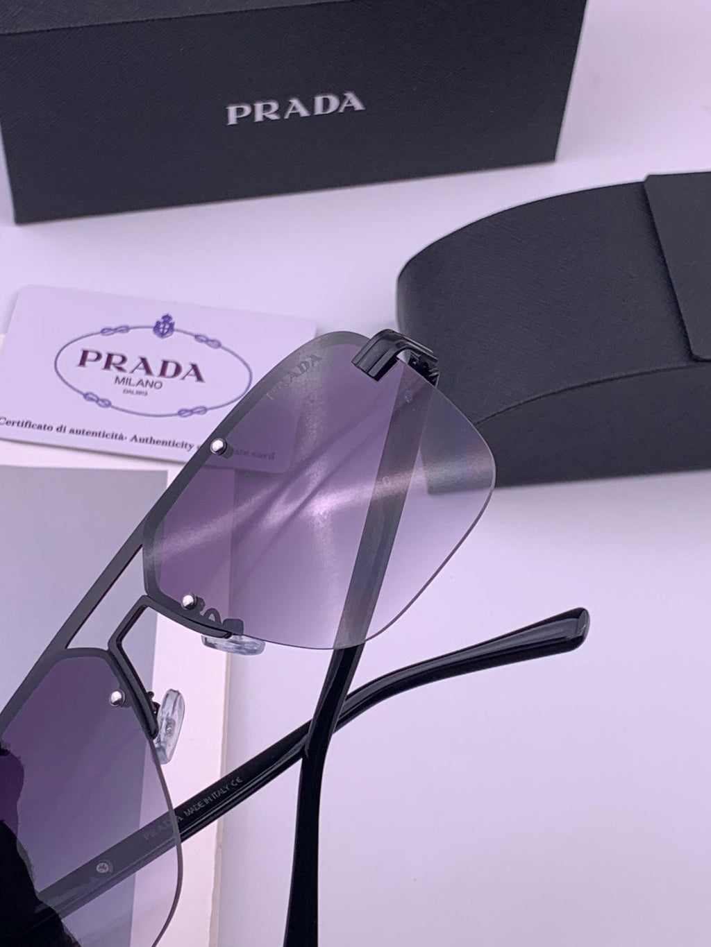 Prada Fashion Blue Lens Sunglasses for Men - 449355 - detail image 6