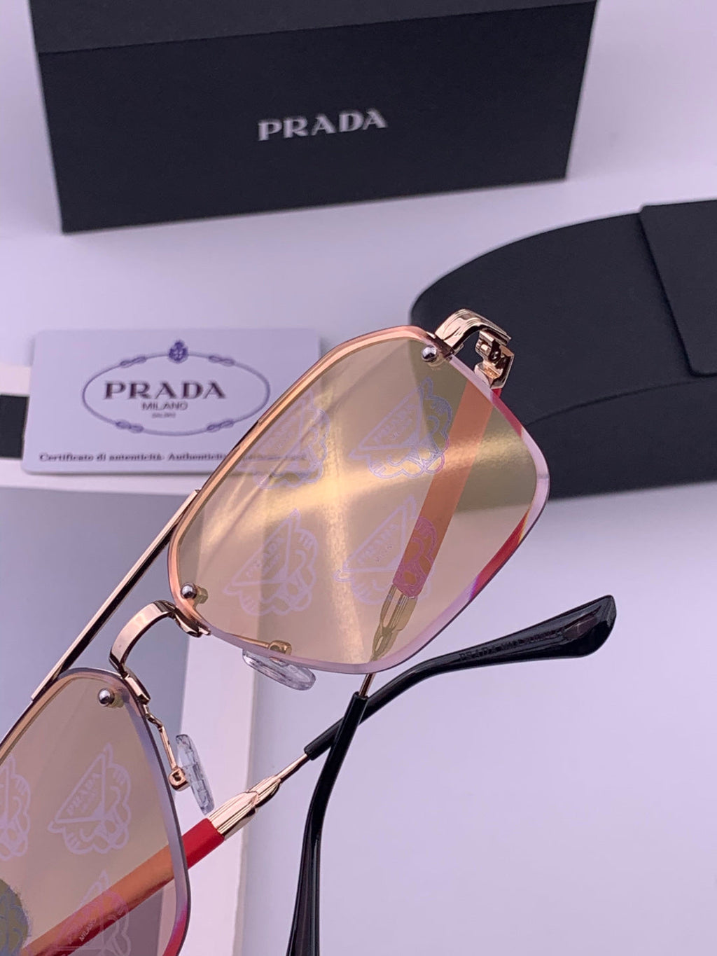 Prada Fashion Red Lens Sunglasses for Men - 449357 - detail image 5