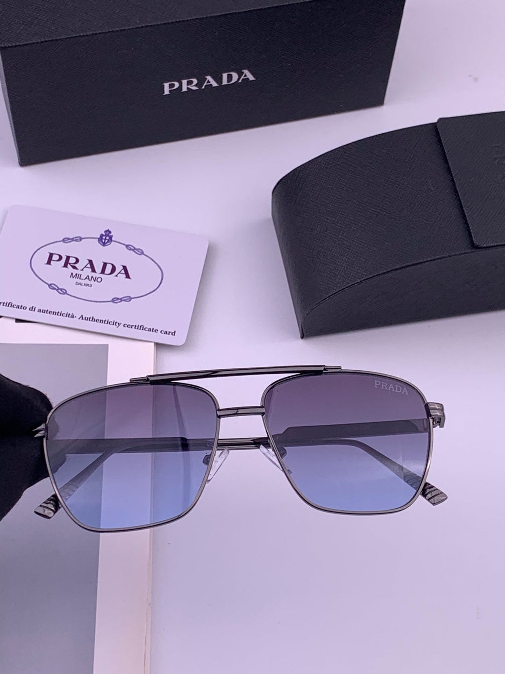 Prada Fashion Blue Lens Sunglasses for Men - 449363