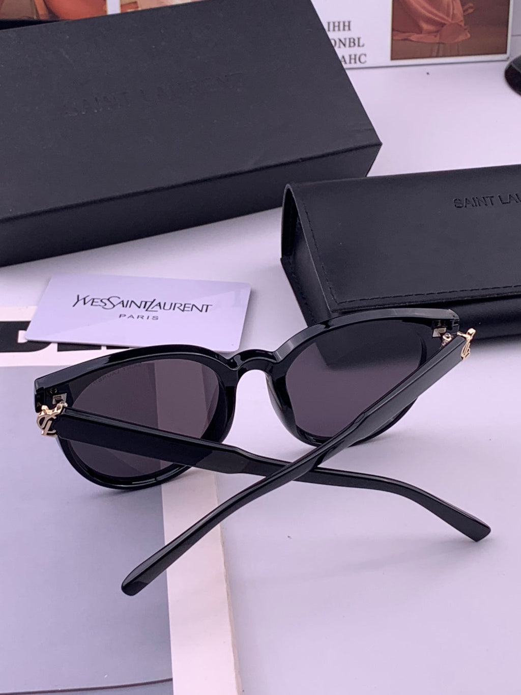Saint Laurent 47721 Polarized Fashion Gold Lens Sunglasses for Men & - 449228 - detail image 6