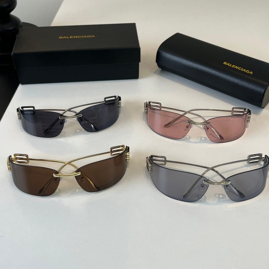 Balenciaga Rectangular Silver Lens Sunglasses for Men & Women - 466020 - detail image 10