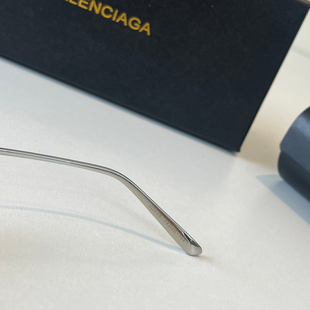 Balenciaga Rectangular Silver Lens Sunglasses for Men & Women - 466018 - detail image 8