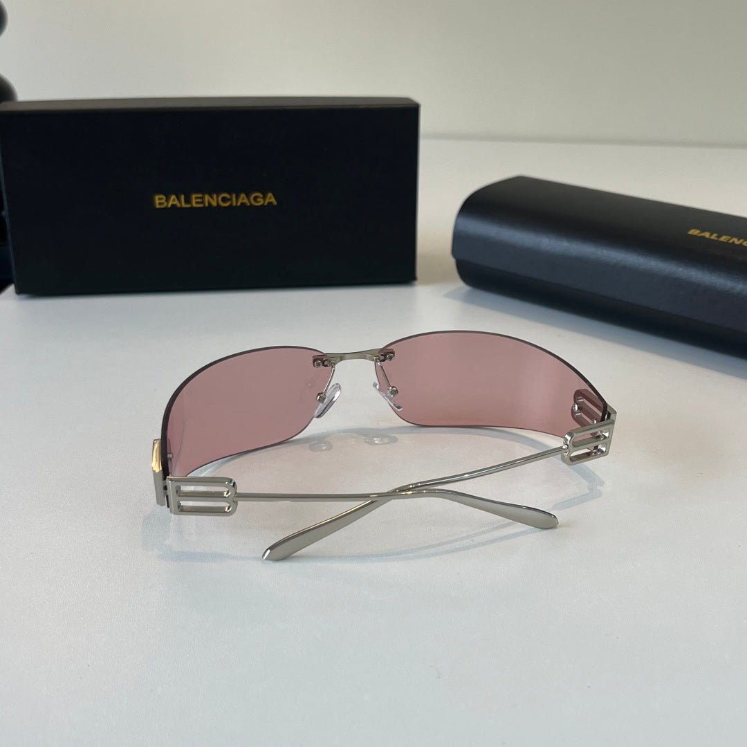Balenciaga Rectangular Silver Lens Sunglasses for Men & Women - 466019 - detail image 5