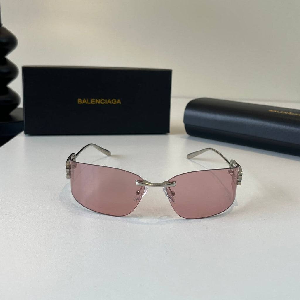 Balenciaga Rectangular Silver Lens Sunglasses for Men & Women - 466019 - detail image 2