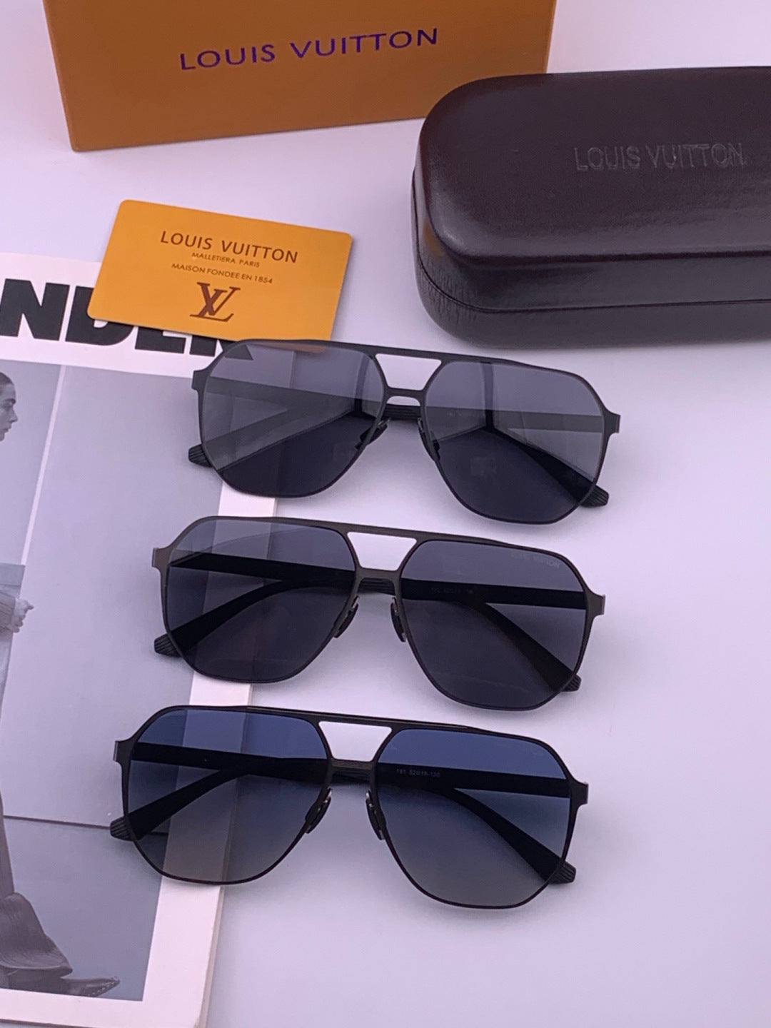 Louis Vuitton L116 Fashion Black Lens Sunglasses for Men & Women - 493200 - detail image 7