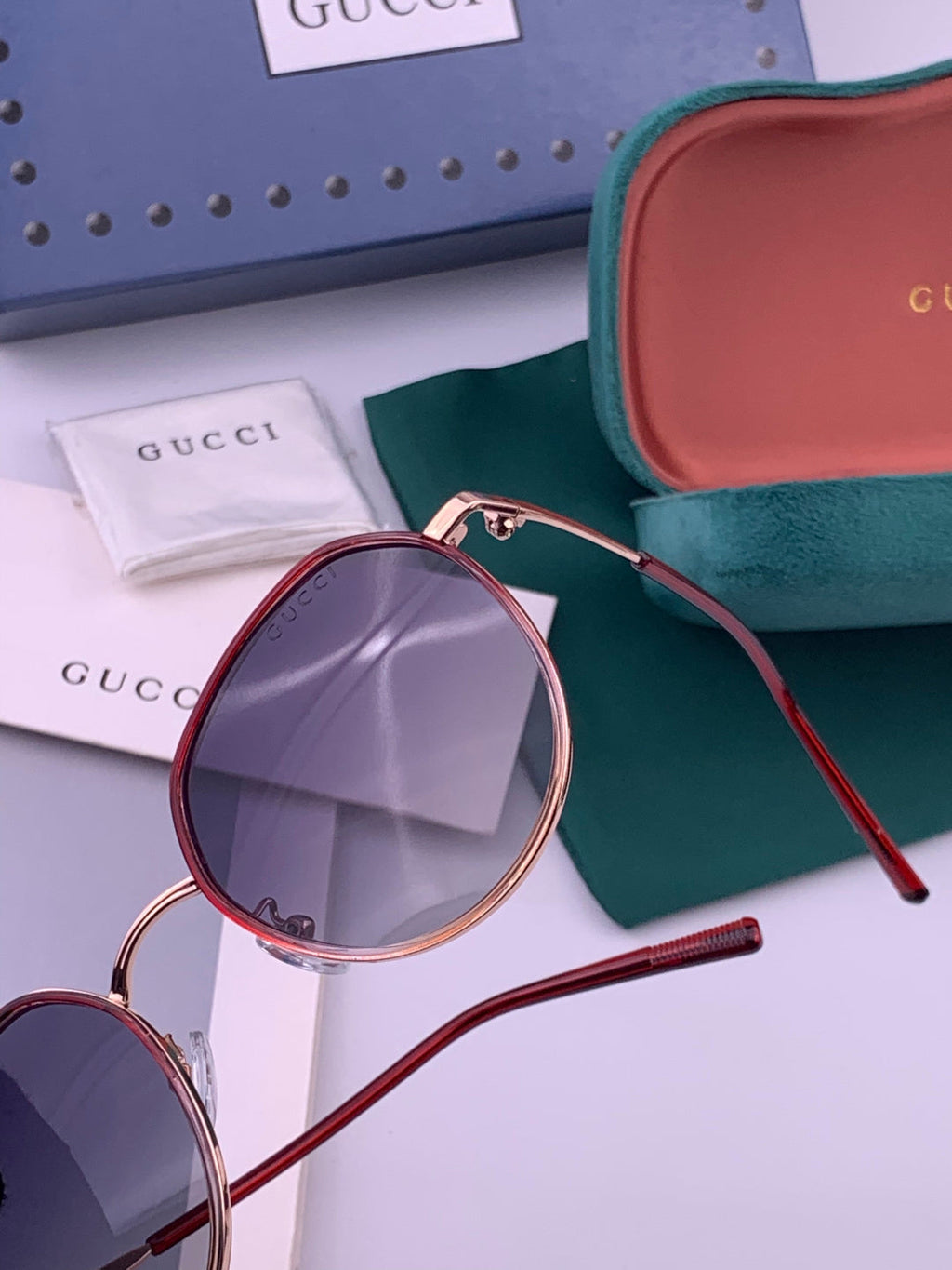 Gucci G2235 Polarized Round Brown Lens Sunglasses for Women - detail image 3