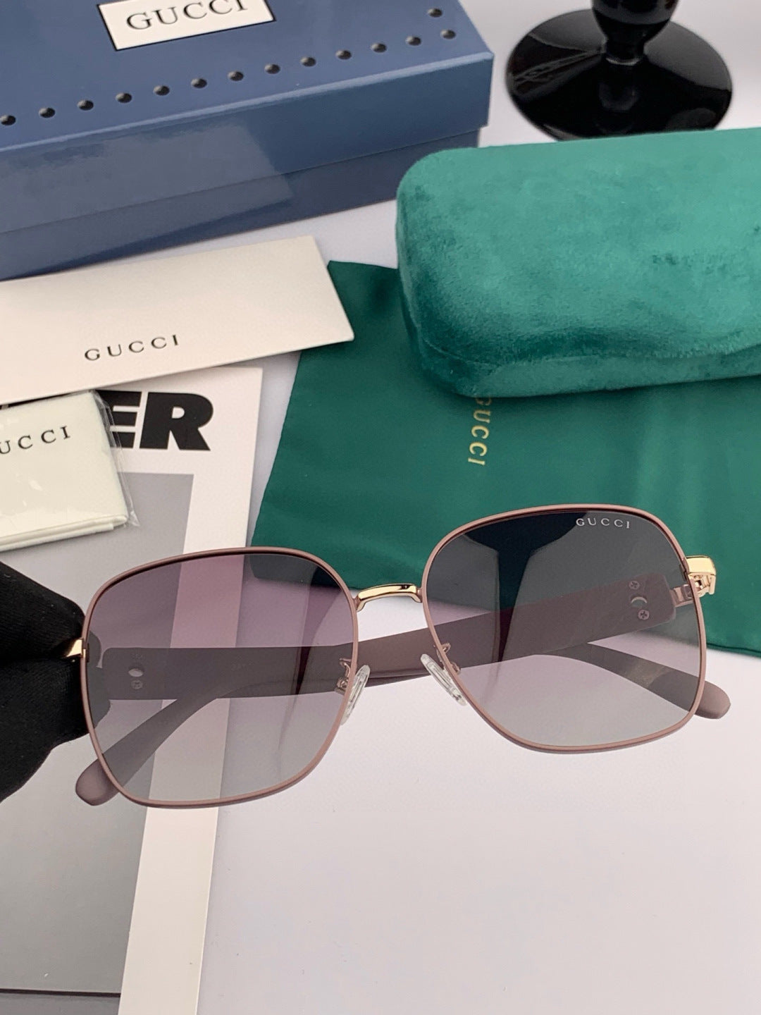 Gucci G9388 Round Brown Lens Sunglasses for Men & Women - detail image 2