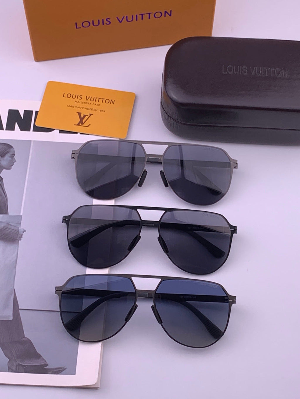 Louis Vuitton L712 Fashion Brown Lens Sunglasses for Men & Women - detail image 7