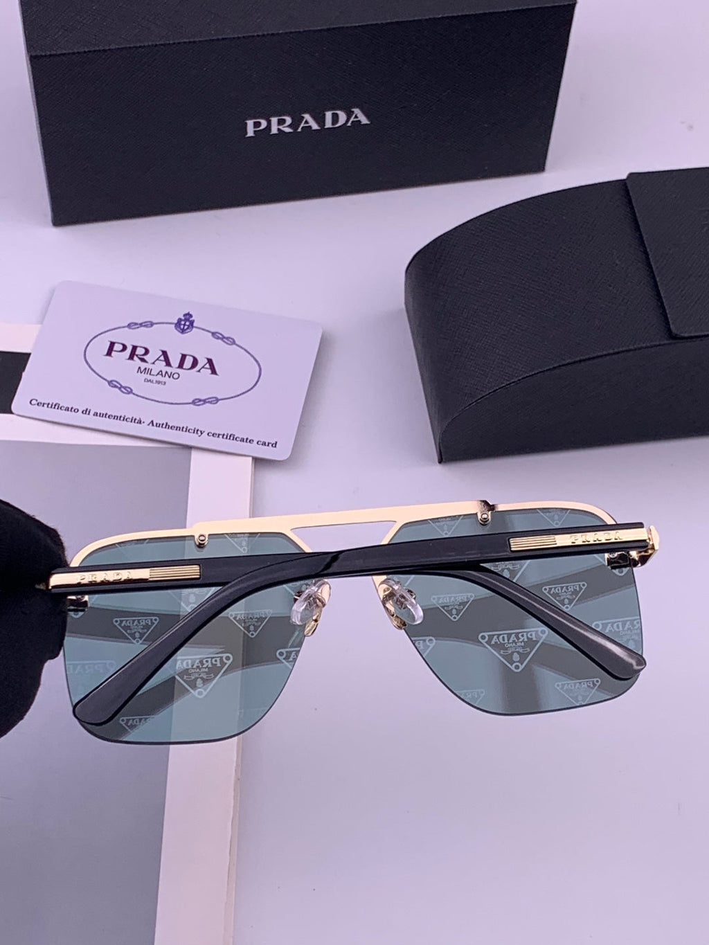Prada Fashion Silver Lens Sunglasses for Men - 487022 - detail image 4