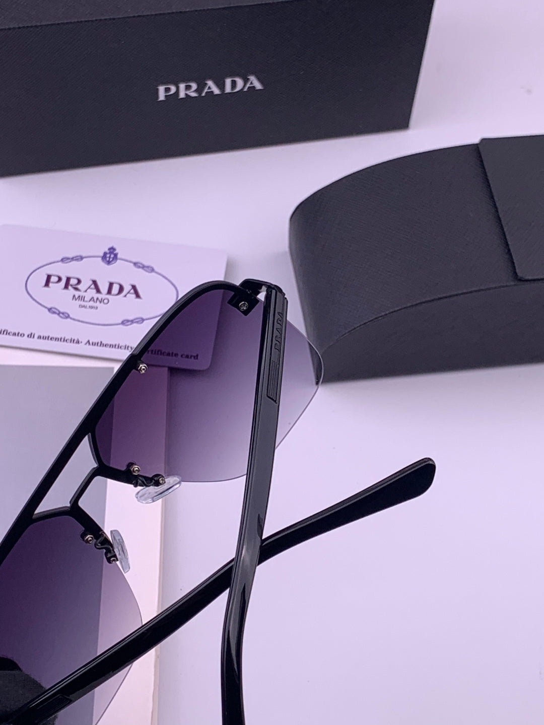 Prada Fashion Blue Lens Sunglasses for Men - 487023 - detail image 5