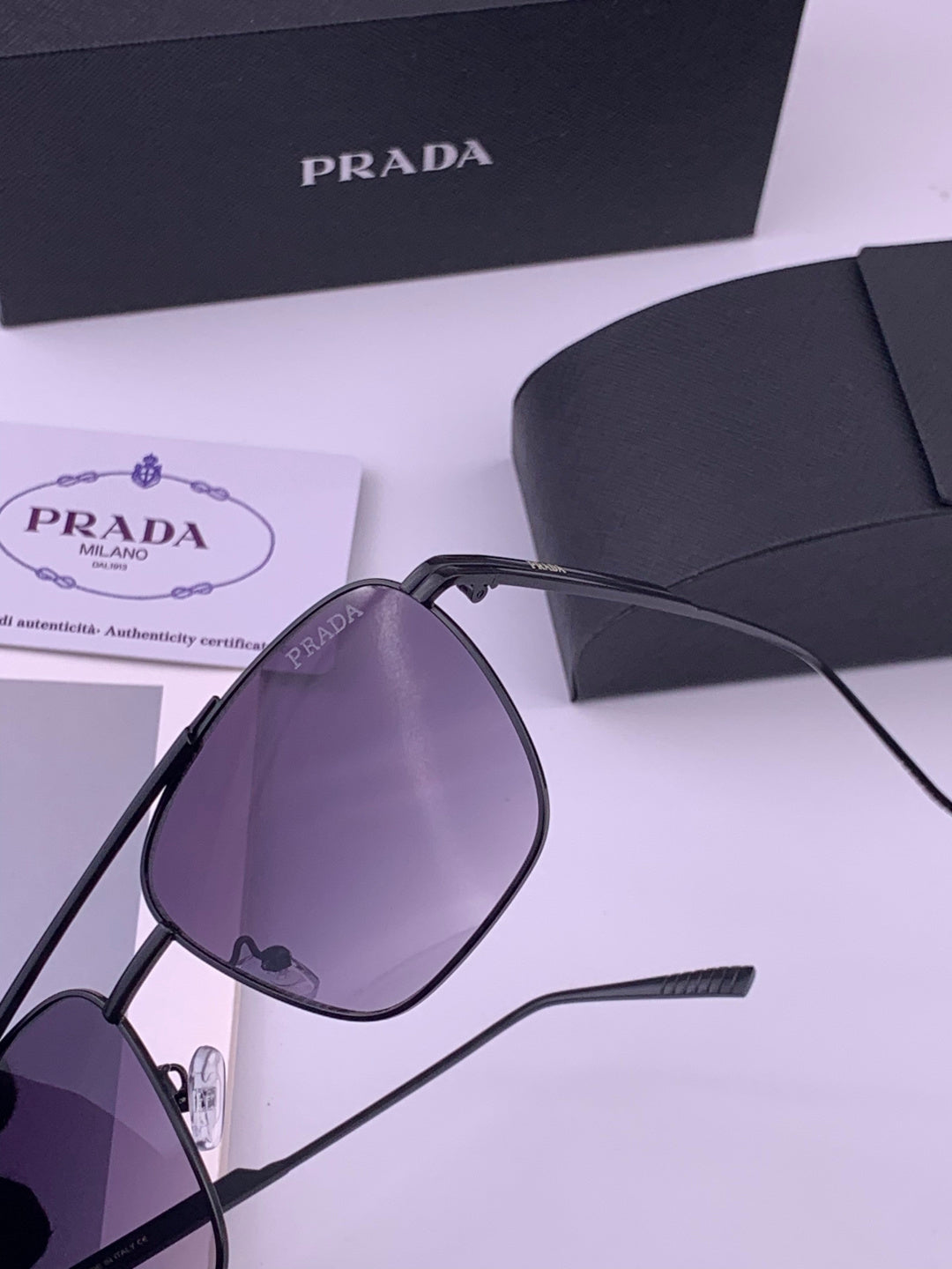 Prada Fashion Purple Lens Sunglasses for Men - detail image 2