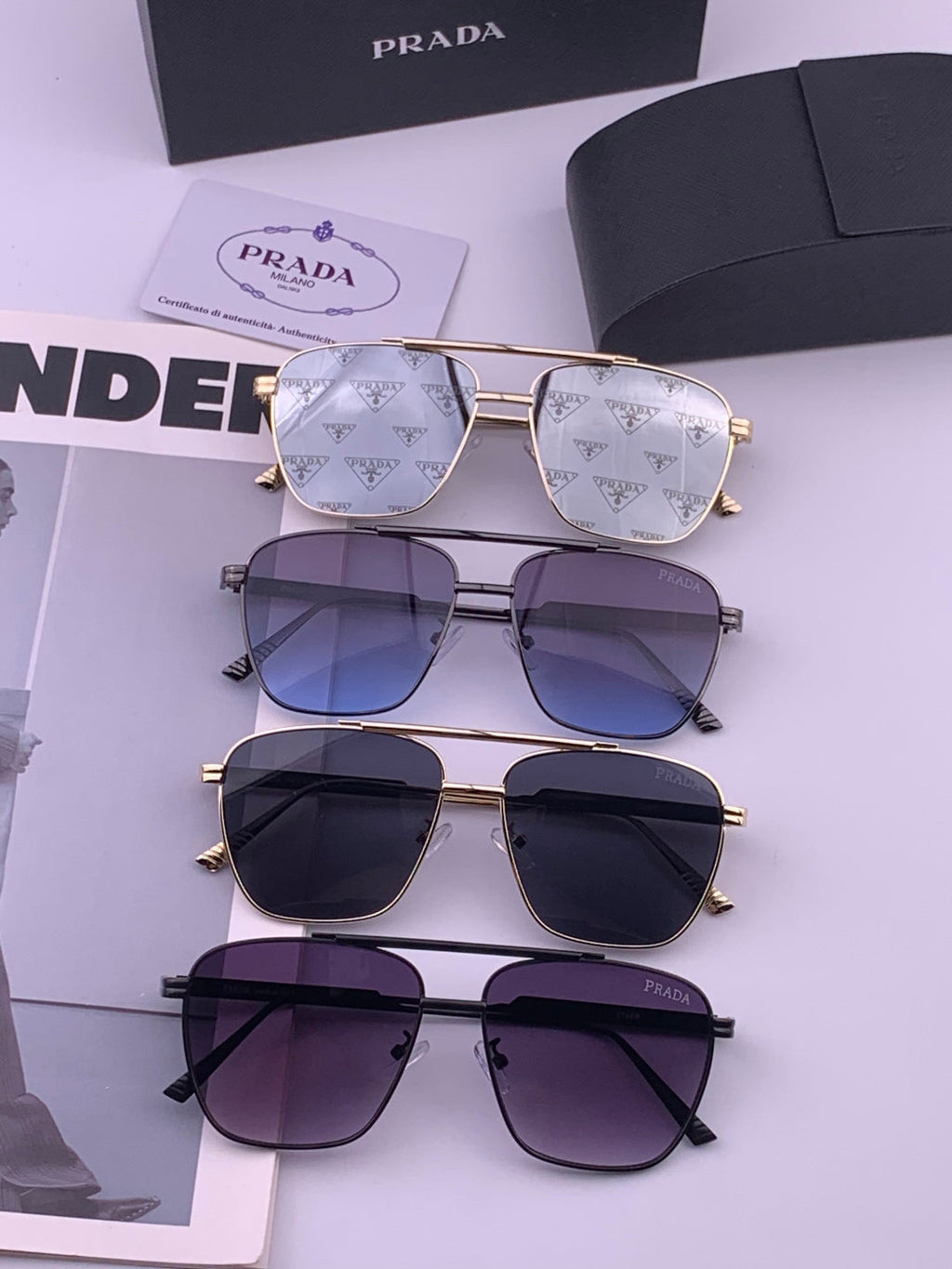 Prada Fashion Purple Lens Sunglasses for Men - detail image 7