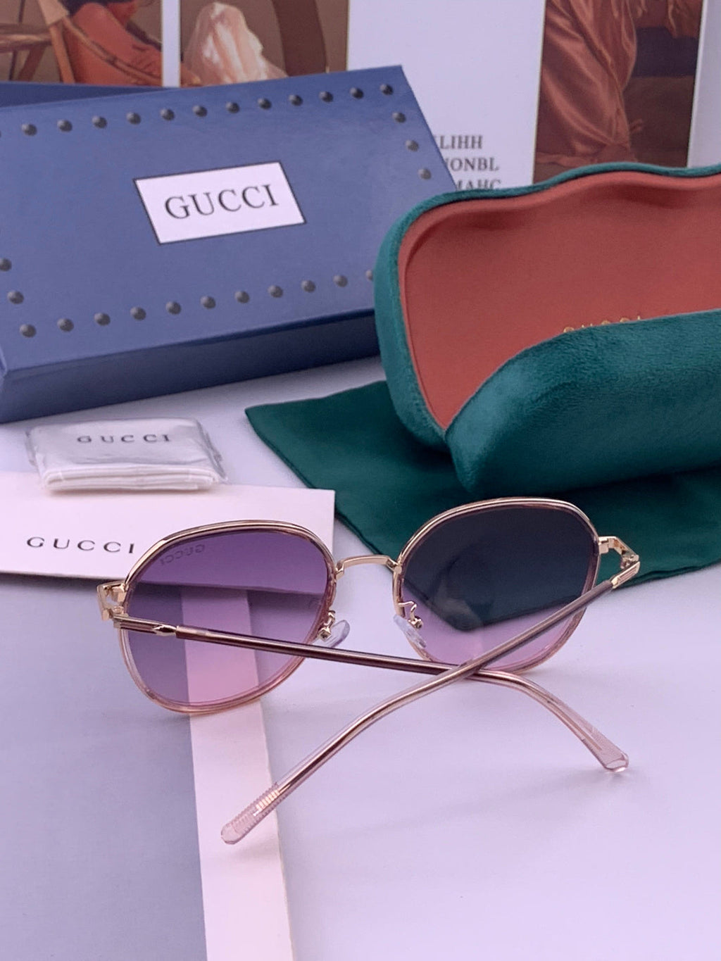 Gucci G7825 Polarized Square Brown Lens Sunglasses for Women - detail image 7
