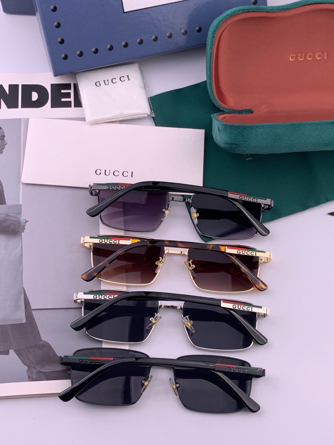 Gucci G6906 Aviator Black Lens Sunglasses for Men & Women - 493296 - detail image 7