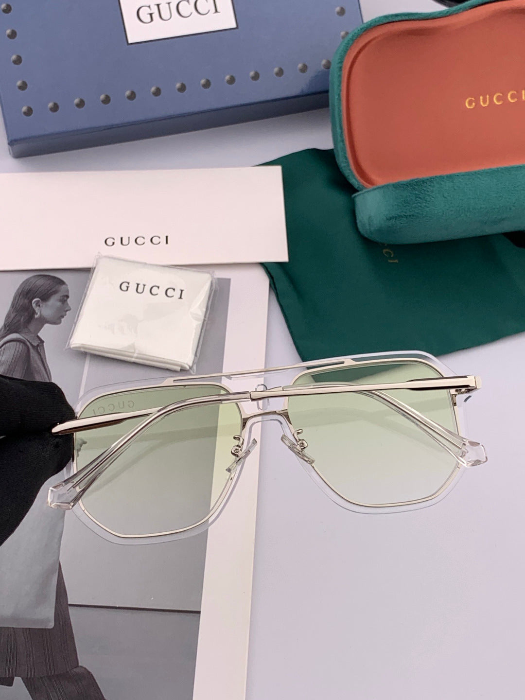 Gucci G4642 Polarized Fashion Gold Lens Sunglasses for Men & Women - detail image 6