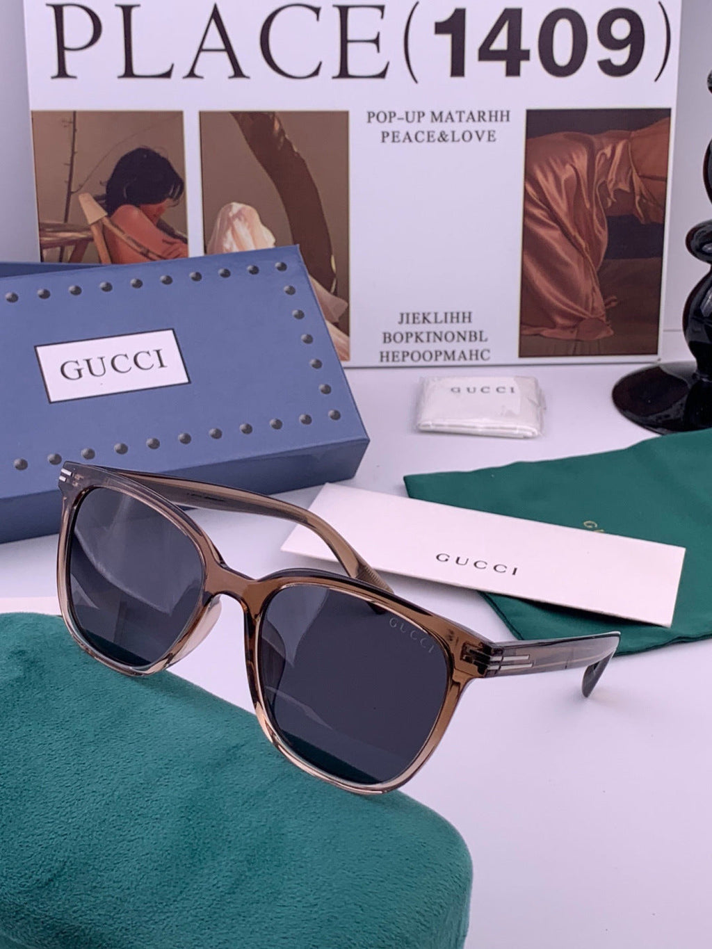 Gucci G72040 Polarized Fashion Gold Lens Sunglasses for Women - detail image 4