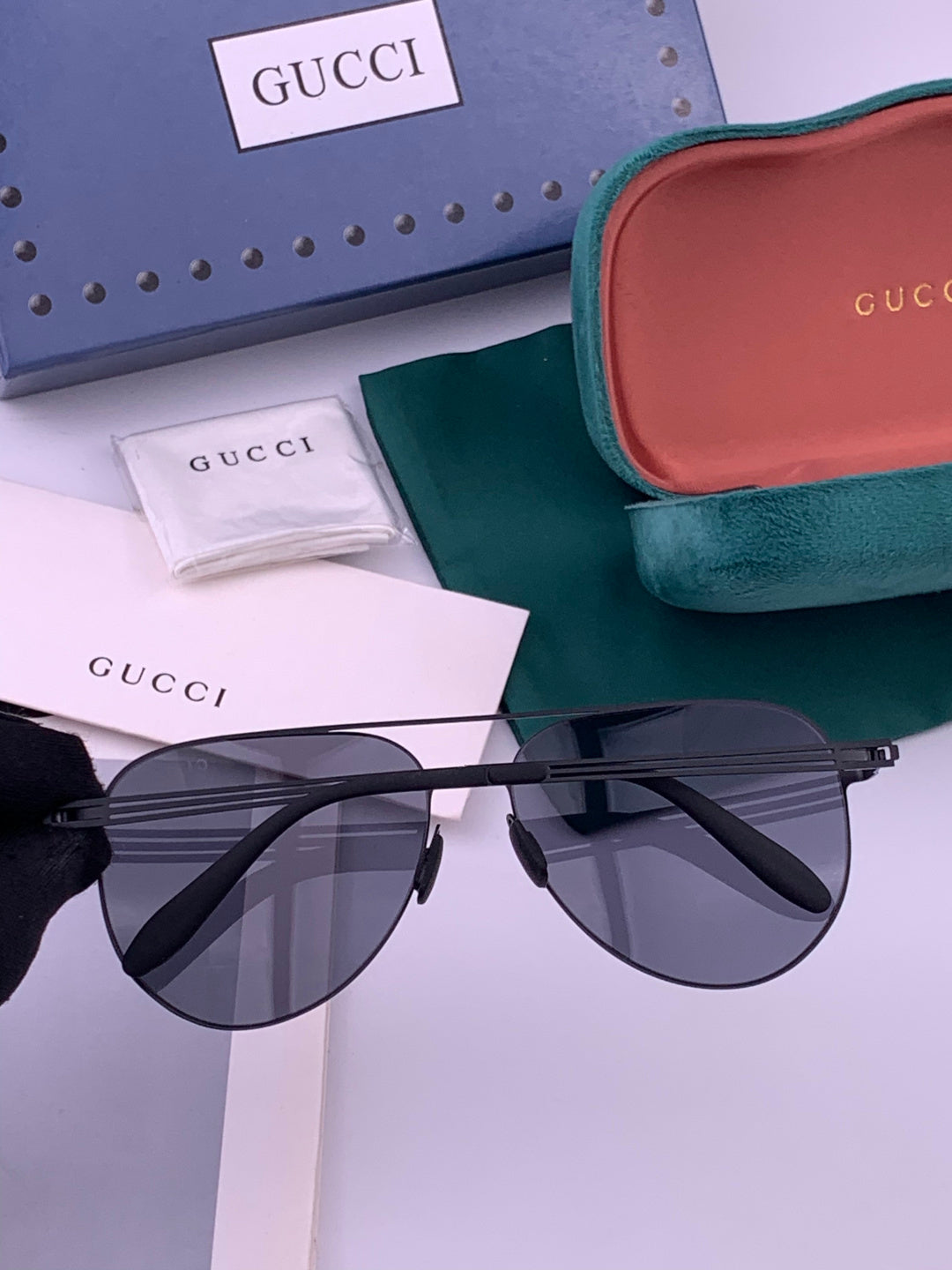 Gucci G0515 Polarized Aviator Gold Lens Sunglasses for Men - 486465 - detail image 6