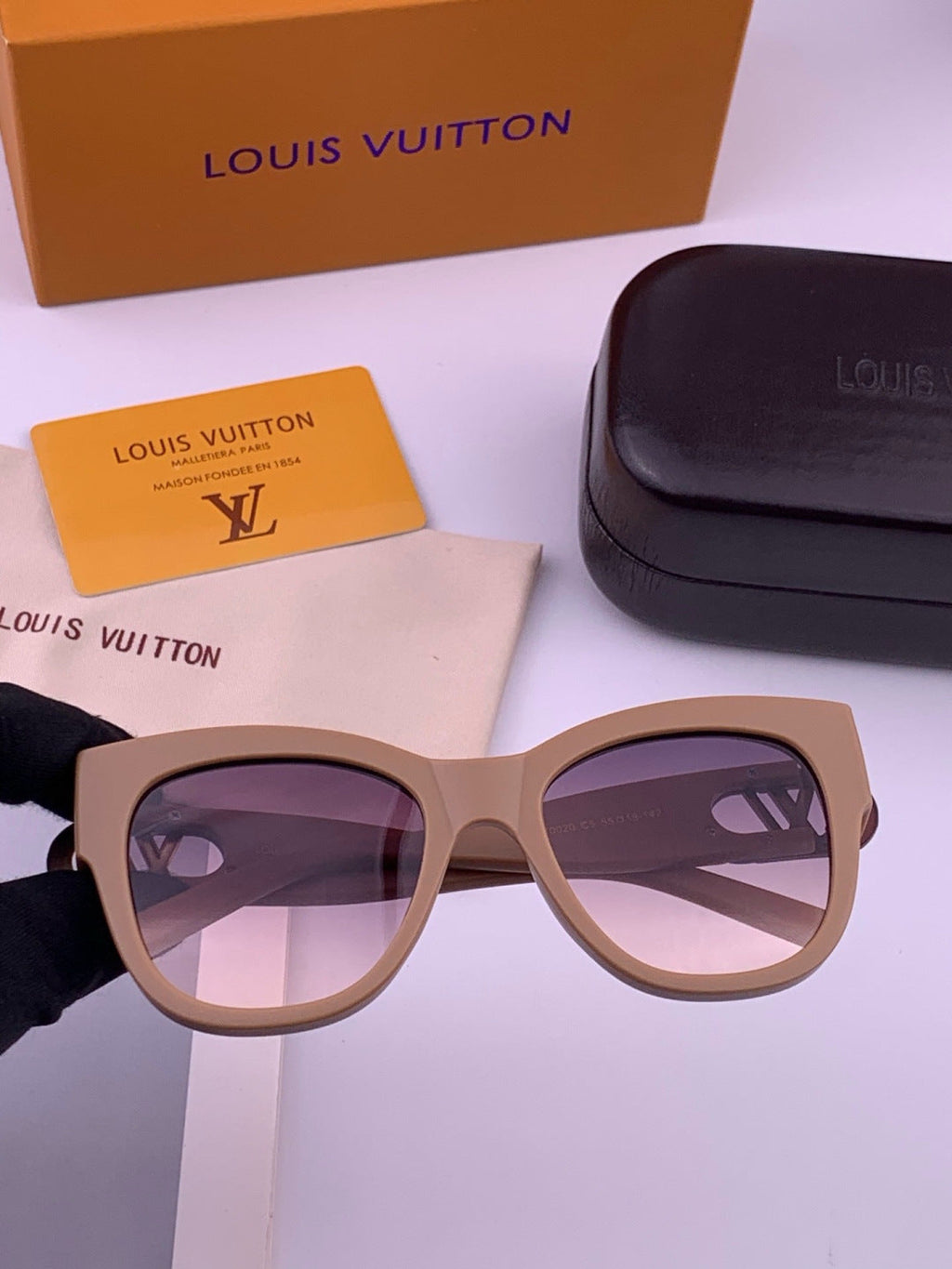 Louis Vuitton L07002 Square Purple Lens Sunglasses for Women