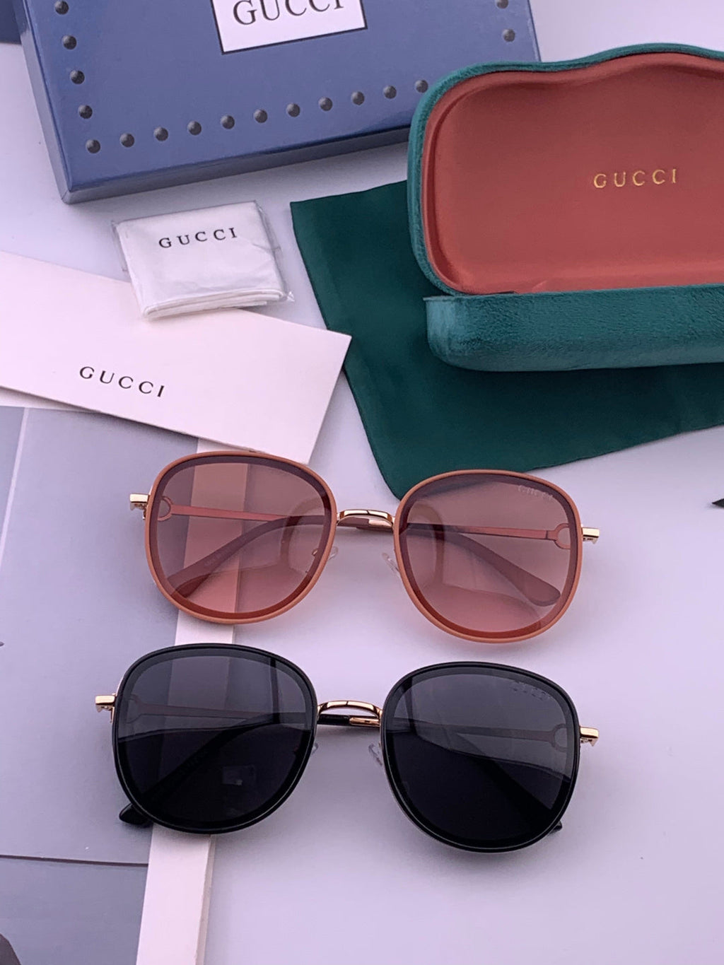 Gucci G9680 Polarized Fashion Black Lens Sunglasses for Men & Women - detail image 7