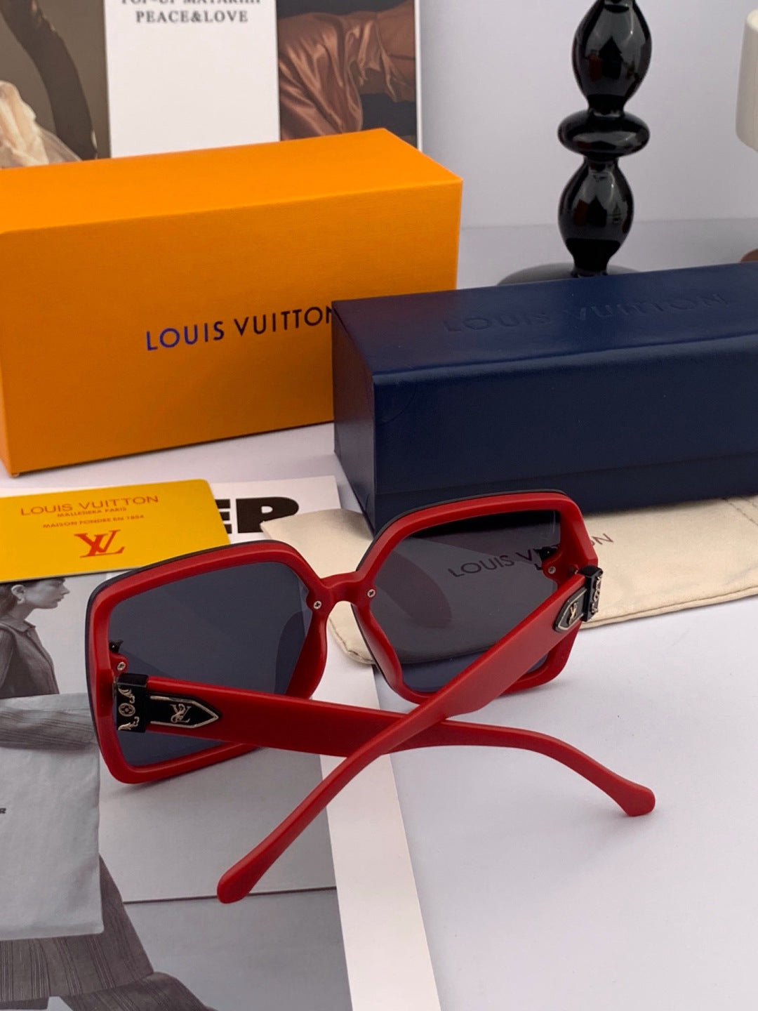 Louis Vuitton L3230 Square Brown Lens Sunglasses for Men & Women - detail image 5