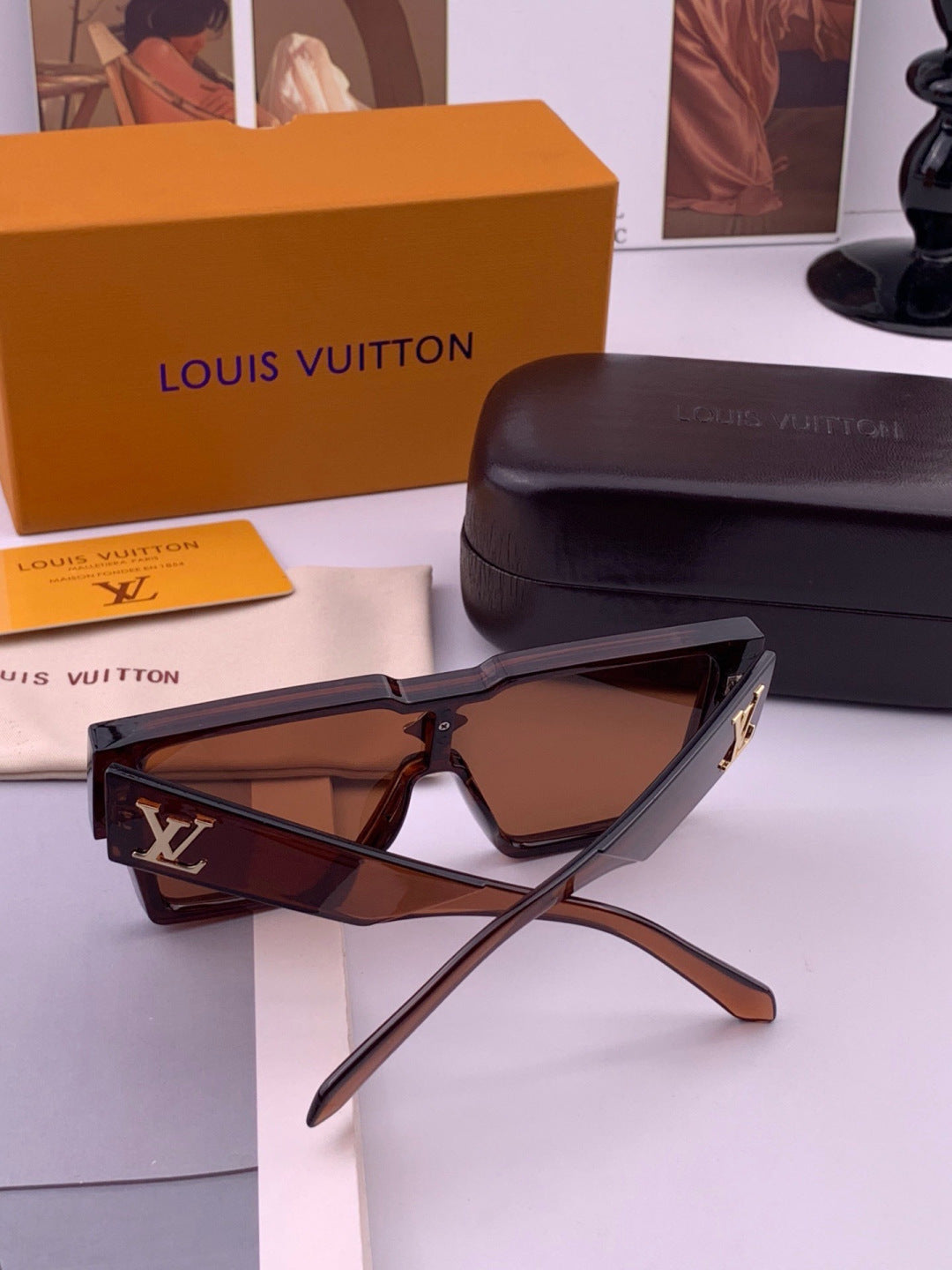 Louis Vuitton L7600 Square Black Lens Sunglasses for Women - 486173 - detail image 7