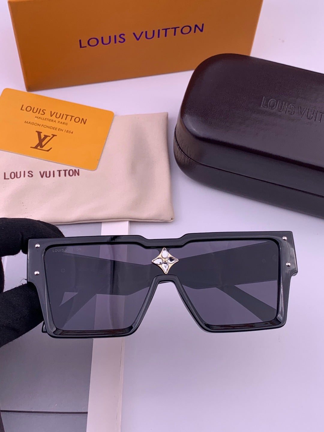 Louis Vuitton L7600 Square Black Lens Sunglasses for Women - 486174