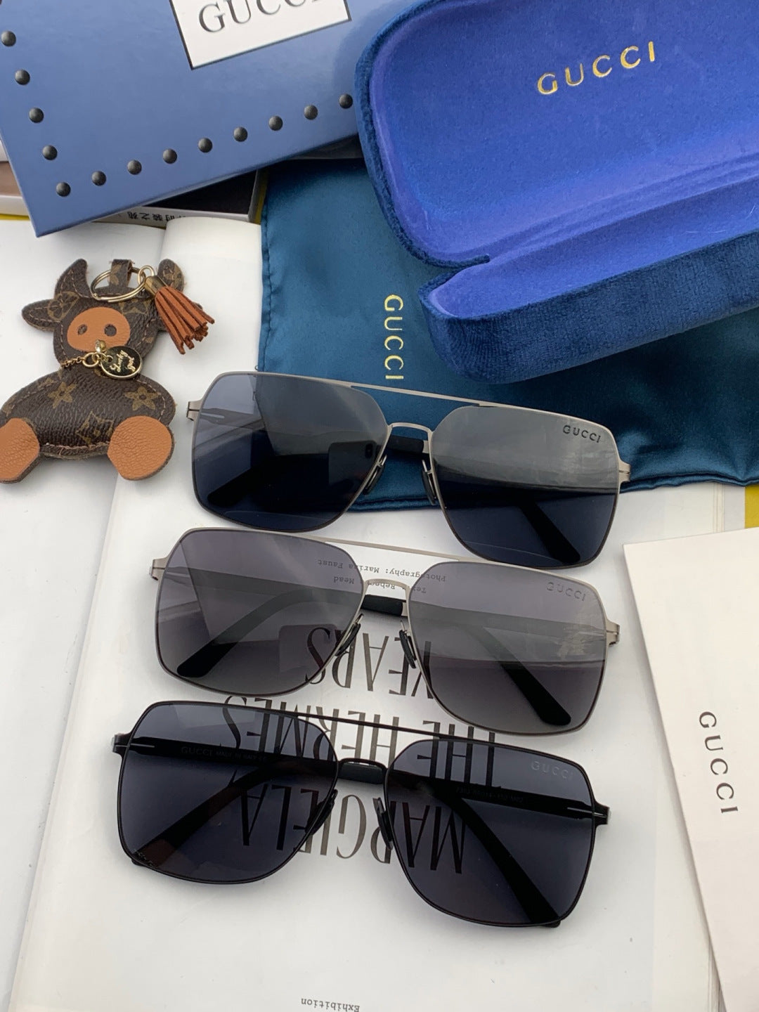 Gucci G3730 Fashion Blue Lens Sunglasses for Men & Women - detail image 7
