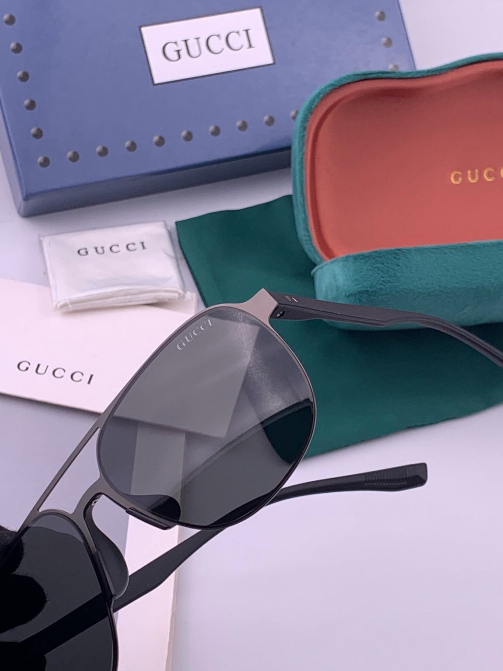 Gucci G2807 Polarized Aviator Black Lens Sunglasses for Men - 486369 - detail image 3