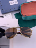 Gucci G08893 Aviator Black Lens Sunglasses for Men & Women