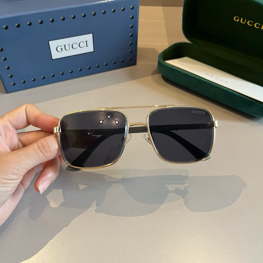 Gucci Metal Aviator Gold Lens Sunglasses for Men & Women - 997682 - detail image 2