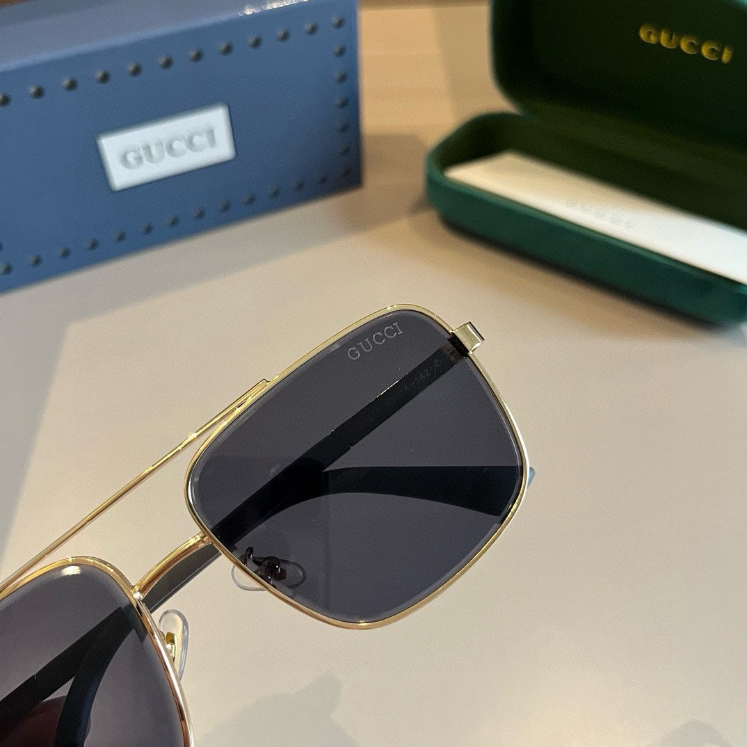 Gucci Metal Aviator Gold Lens Sunglasses for Men & Women - 997682 - detail image 3