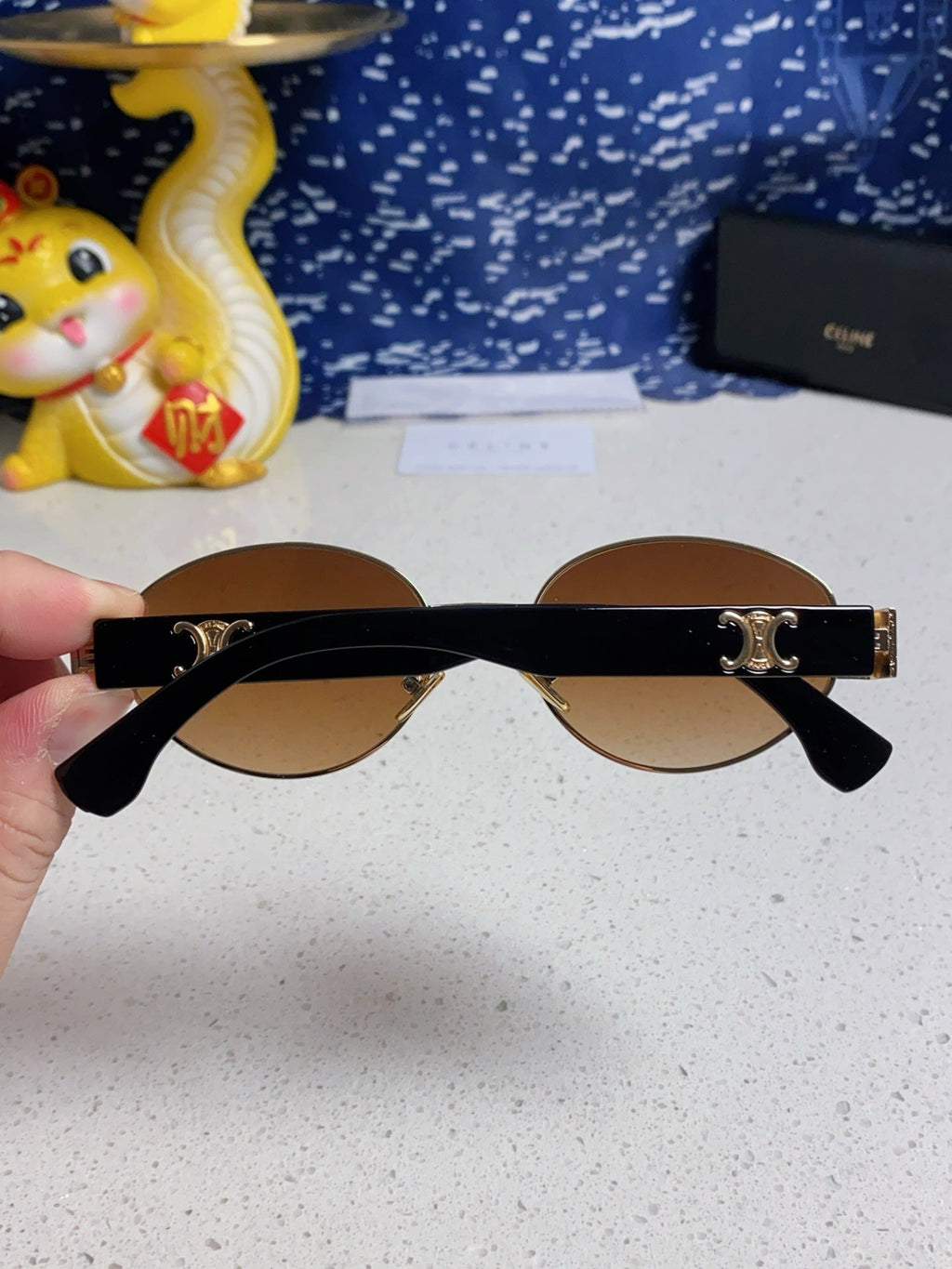 Celine Round Brown Lens Sunglasses for Men & Women - 398833 - detail image 5