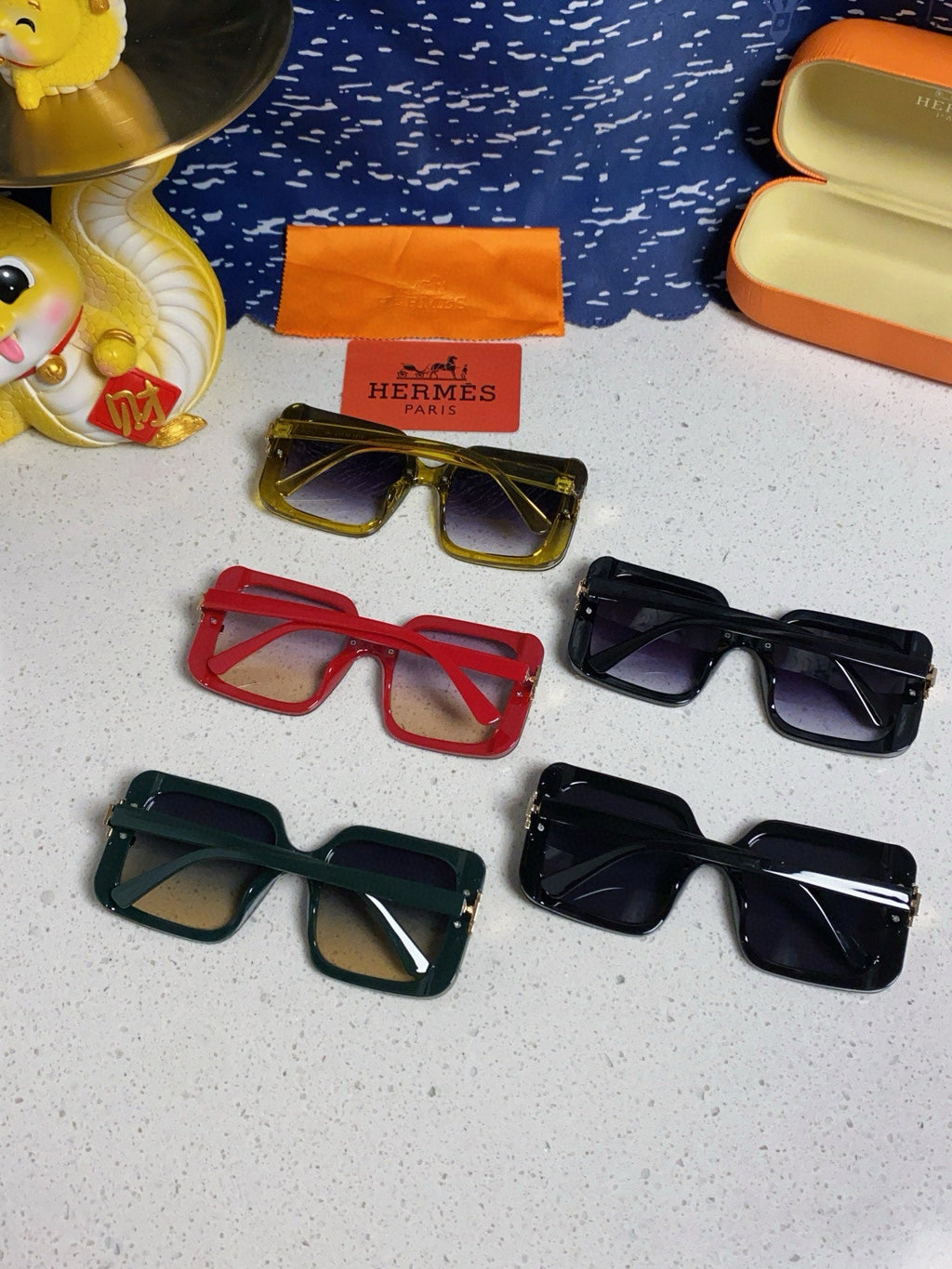 Hermès Square Silver Lens Sunglasses for Men & Women - 416509 - detail image 9