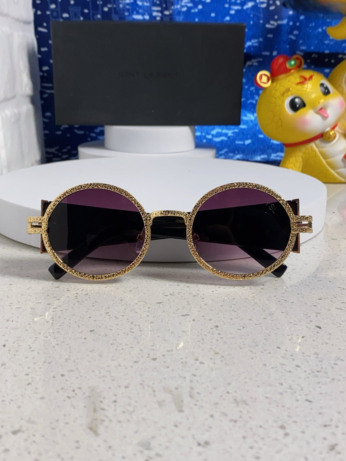 Saint Laurent Metal Round Brown Lens Sunglasses for Men & Women - detail image 9